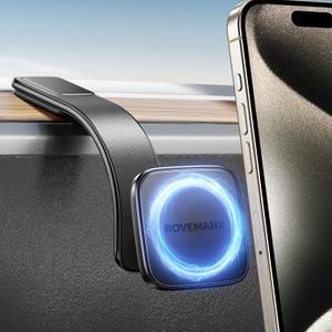 for Magsafe Car Mount,Magnetic Phone Holder for Car Compatible with iPhone 16 15 14 13 12 Pro Plus,Bendable Memory Titanium Alloy and Steel Hook Clip for All Dashboards,Windshields,Air Vent