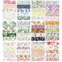 Flowers Washi Tape Set 60 Rolls Floral Patterns Decorative Skinny Blooms Masking Tapes for Arts, DIY Crafts, Journals, Planners, Scrapbook, Wrapping (Spring)