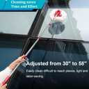 Spin Mop Head Replacement Base, Mop Handle Compatible EasyWring - Include 4-Section 30-59in Handle, 1 Cover and 1 Scrubber