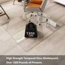 Koonmi Glass Chair Mat for Carpet, 40"x48" Thick Office Chair Mat