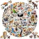 200 Pcs Cute Animal Stickers Bulk for Kids,Girls,Boys,Teens Adults.Waterproof Vinyl Kawaii Sticker Pack for Water Bottle Laptop, Phone.Teacher Reward Kids Stickers in Wild/Farm/Dinosaurs/Fish