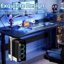 Under Desk and Wall Computer Mount, CPU Tower Holder Under Desk Mount Height & Width Adjustable, Computer Case Stand Holder Holds 46 lbs, 360 Swivel PC Mount, Under Desk CPU Holder Mount, White