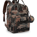 RUVALINO Diaper Bag Backpack, Multifunction Travel Pack Maternity Baby Changing Bags, Large Capacity, Waterproof, Green Camo
