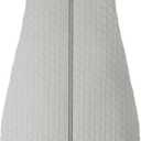 Baby Sleep Sack 0-6 Months TOG 2.5 Winter Baby Wearable Blanket, 100% Cotton Fabric Newborn Infant Sleeping Sack 2-Way Zipper Quilted Baby Sleep Bag, Warm Soft Grey (Small)