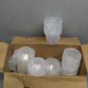 ZOFORTY 80PCS 10 oz Clear Buckets with Lid, Plastic Ice Cream Buckets with Lids and Handles, Drink Rum Buckets for Parties, Plastic 300ml Food Storage Container for Snacks Deli Fruits