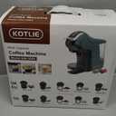 KOTLIE Espresso 5in1 Single Serve Coffee Maker, 19Bar Cappuccino&Latte Maker, Cold&Hot Brewing Coffee Machine for K*cup/NES*presso Original/D*olce G*usto/Ground Coffee/44mm ESE(Dark Green)