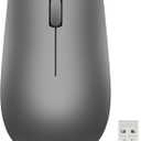 Lenovo 530 Full Size Wireless Computer Mouse for PC, Laptop, Computer with Windows - 2.4 GHz Nano USB Receiver - Ambidextrous Design - 12 Months Battery Life - Graphite Grey
