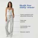 Common Stitch 3 Pack Wide Leg Fleece Lounge Sweatpants for Women Deep Pockets, Relaxed Fit, Elastic Drawstring Waist (Gray, S)