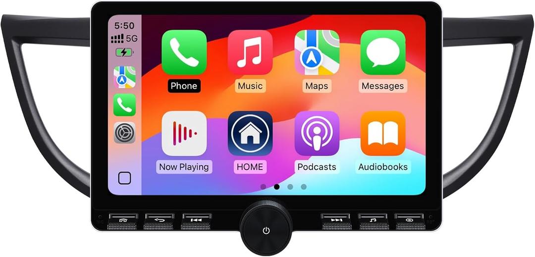 2+32G Android 14 Double Din Car Stereo for Honda CR-V CRV 2012-2016 with 10.1 Inch Touchscreen Radio Built-in Wireless Carplay/Android Auto/GPS/Bluetooth/FM/AUX-in/SWC/Backup Camera