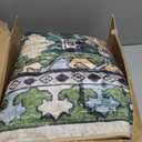 RUGSURE Washable Area Rugs - Perfect for Living Room, Bedroom, Kids Room, Nursery - Stain & Water Resistant Non-Slip, Pet & Child Friendly, Vintage Tribal Area Rugs (Green, 9' x 12')