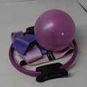 LIONSCOOL Pilates Ring Set  14" Anti-Deformation Magic Circle with Padded Handles, Mini Ball, Resistance Bands, Guide & Bag