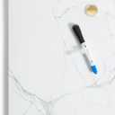 U Brands Magnetic Marble Print Dry Erase Board White Board, 11" x 15.5", Frameless, Includes Magnet and Marker