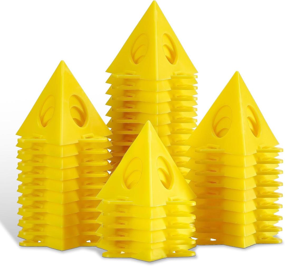KATA Painters Pyramid Stands: 36pcs Painting Pyramids Stands for Cabinet Doors Paint & Pouring - Mini Triangle Cone Paint Tripods for Canvas Risers Support - Art DIY Woodworking Tools Accessories