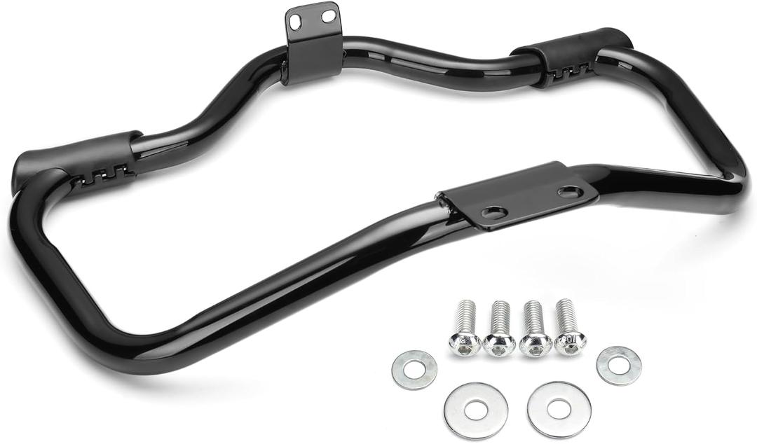 MoKitDora Sportster Crash Bar Highway Rail Mustache Engine Guard 1.25" Fat for Harley 2004-later XL and 2008-2013 XR Models, Gloss Black