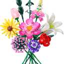 Flowers Bouquet Building Set, Flower Botanical Collection Building Toys, Home & Office Creative Decoration, Valentine Day, Birthday, Christmas Ideal Gift for Kids, Adults - 699 Pcs