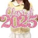 Graduation Decorations Class of 2026 Pink Graduation Decorations Rose Gold Class of 2026 Wooden Sign Graduate Photo Props for Grad Party Supplies