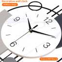 Dankeit Decorative Wall Clocks with Pendulum,Silent Quality Quartz Battery Operated,Large Wall Clock for Living Room,Kitchen,Home,Bathroom,Bedroom Wall Decor,16x26.5inch(Black)