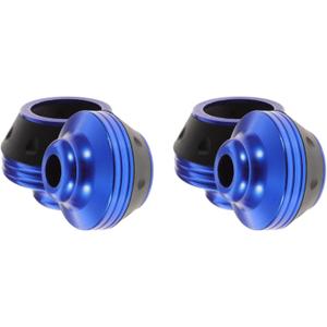 Mobestech 2sets Motorcycle Front Fork Cup Motorbike Wheel Accessory Anti Collision Cup Solid Alloy Easy Fit 2pcs*2 (5.9X4.5CMx2pcs)