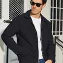 TACVASEN Mens Lightweight Windbreaker Full Zip Up Laydown Collar Jackets Light Casual Coat with Zip Pockets XL