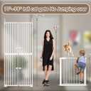 71" High Extra Tall Cat Gate, 34-36 Inch Tall Pet Gates, Auto Close Kitten Safety Gates, Double Pet Door for Doorway, Indoor Pet Barrier, No Drilling, Cats Proof Gate, Kitchen