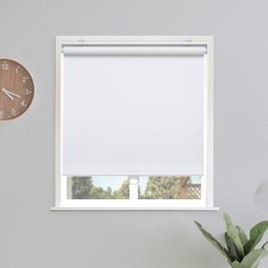 Sunoff Blackout Roller Shades Blinds Cordless for Windows Pull Down Room Darkening Door Blinds with Thermal Insulated Easy to Install for Living Room,Bedroom,Home,Office Bathroom White 27" W x 72" H
