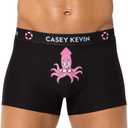 Casey Kevin Mens Valentines Underwear Sexy Novelty Cotton Boxer Briefs for Valentine's Day Gifts 3D Pouch Couple Underwear (Black, L)