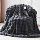 Heated Blanket Twin 62''x 84'', Fast Heating Electric Blanket Ultra-Soft Faux Rabbit Fur with 5 Heat Levels & 5H Auto Shut-Off, Overheat Protection, Machine Washable