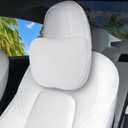 1 Pack Car Headrest Neck Pillow Fits for Tesla Model 3 Model Y Model S Model X Accessories,Car Seat Pillow Head Neck Rest Cushion(White)