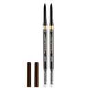 L'Oreal Paris Makeup Brow Stylist Definer Waterproof Eyebrow Pencil, Ultra-Fine Mechanical Pencil, Draws Tiny Brow Hairs and Fills in Sparse Areas and Gaps, Dark Brunette, 0.11 Ounce (Pack of 2)