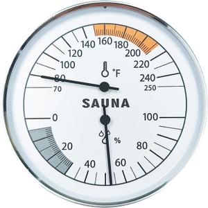 Sauna Thermometer and Hygrometer Combo  Precise Temperature & Humidity Gauge for Sauna Roomsk, Temperature Range 70-250F, Humidity Range 0-100%