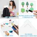 Set of 12 Small White Board Dry Erase Boards Classroom Pack 9" x12 Double Sided Personal Whiteboards for Students Teachers School Supplies Lapboards Mini Whiteboard Erasers Incl and Colors Pens