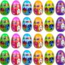 24 Pack Prefilled Easter Eggs with Axolotl Slow Rising Squishy Toys Inside Toys for Kids Girls Boys Easter Basket Stuffers Gifts Party Favors
