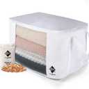 Cashmere Sweater Storage Bags | with Moth Protection Cedar | Breathable & Washable Cotton Bag | Suitable For Sweaters, Merino Wool, Scarves and more (Single)