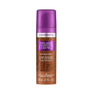 Covergirl Simply Ageless Skin Perfector Essence Foundation, 65 Tan-Rich, Tinted Skincare Makeup Hybrid, Sheer Tint, Radiant Finish, Glowy Finish, Vegan Formula, 1.0oz