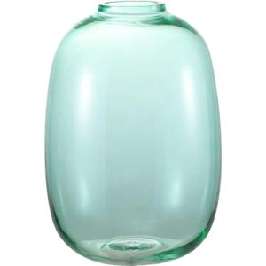 Green Glass Vase, 10 Inch Large Glass Vase for Flowers, Tall Glass Vases for Home Decor, Modern Floor Vases for Living Room, Bathroom, Kitchen, Mantle, Shelf, Wedding, Office, Entryway