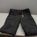 FREE SOLDIER Men's Waterproof Snow Insulated Pants Winter Skiing Snowboarding Pants with Zipper Pockets (XX-Large(46-48)/32L, Black)