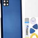 Prism Bricks Blue Plastic Back Panel Cover Replacement for Samsung Galaxy A51 5G UW SM-A516V with Rear Camera's Frame and Glass Cover Pre Cut Adhesive and Installation Instruction Tool Kit