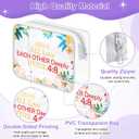 2 x Christian Gifts for Women Faith Inspirational Religious Clear Makeup Bag with Zipper Bible Quote Gifts for Girlfriend Biblical Motivational Gifts Cosmetic Travel Bag Organizer Christian Baptism Gifts (1 PETER 4:8)