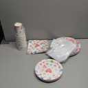 Birthday Plates and Napkins-168PCS Heart Plates Disposable Dinnerware Sets Birthday Party Supplies Serve 24,Birthday Party Decorations for Birthday Wedding-Colorful Paper Plates