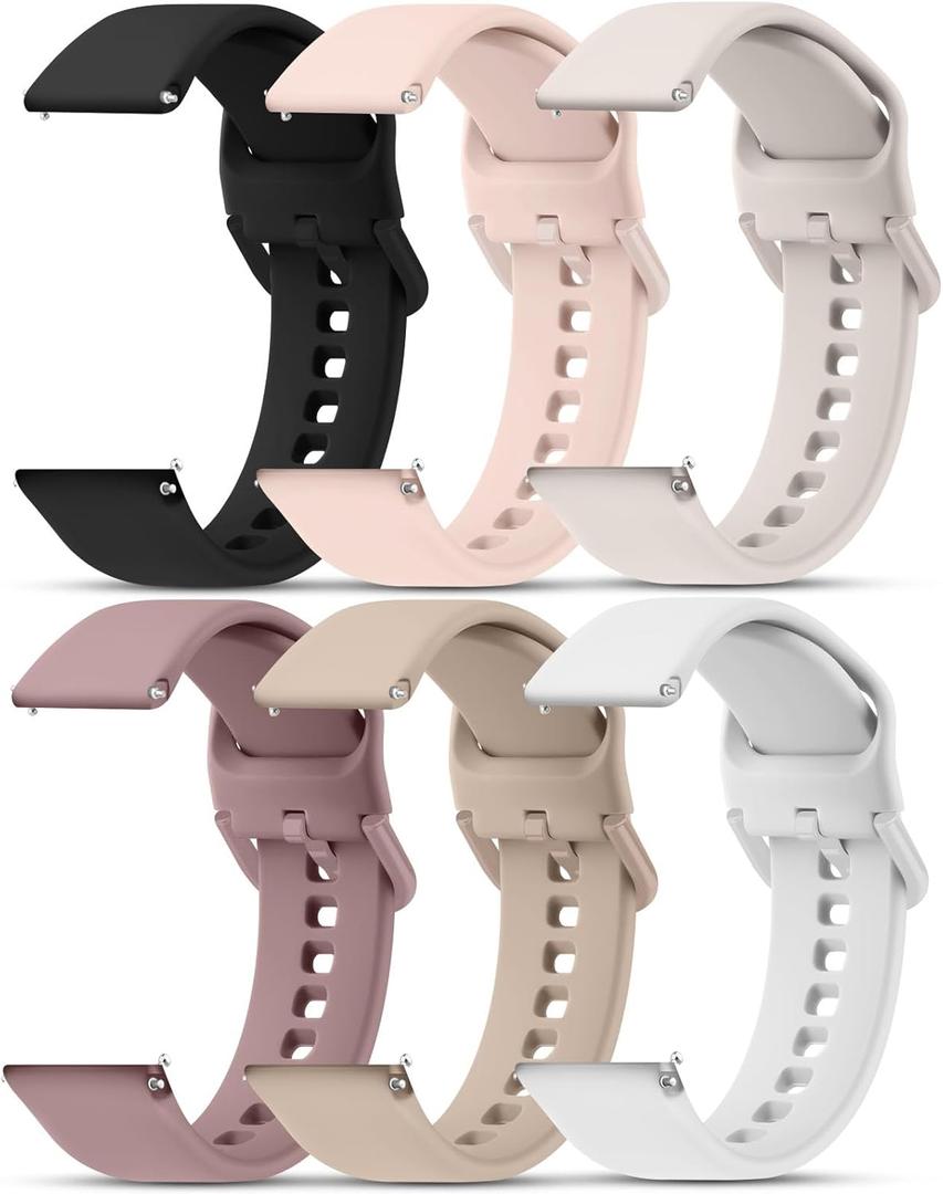 Meliya Veryfit Smart Watch Bands for IDW13, IDW16, IDW19 Smartwatch, 6 Pack Soft Silicone Sport Band for Fitpolo IDW13/Woneligo W13/FITVII HM57, ENOMIR/TOOBUR/MILOUZ/Gydom/Faweio/Veryfit IDW19