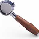 KNODOS Bottomless Portafilter 54mm Walnut for Breville Barista Express, Pro, Touch, Bambino Plus | Premium Naked Portafilter | Fits BES870XL, BES878, BES880 | Includes 1821g Filter Basket