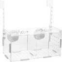 SUPERFINDINGS Aquarium Breeding Isolation Box Acrylic Fish Breeding Box Transparent Fish Tank Acclimation Hatchery Incubator with Suction Cups for Guppy Shrimp Clownfish Fishes 10x10x20cm
