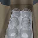 Dicunoy 6 Pack Juice Drinking Glasses, 8 oz Water Glasses with Heavy Base, Crystal Small Beverage Cups for Soda, Water, Milk, Whisky, Beer, Cocktail