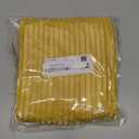 decorUhome Summer Corduroy Mustard Yellow Throw Pillow Covers 16x16 Set of 2 Decorative Soft Boho Farmhouse Couch Pillow Covers for Living Room Bed Sofa Broadside Striped Pillow Cases