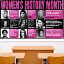 2 x Womens History Month Backdrop for Photography National Women's Day Banner Womens History Month Decorations and Supplies for Party Home -7143''