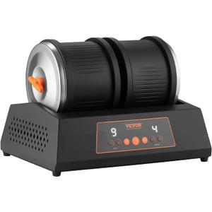VEVOR Rock Tumbler Kit, 8 lbs Rock Polishing Kit, 4 Speed Settings 9-Day Polishing Timer Stone Polishing Kit, Double Barrel Rock Polisher with Adapter, Rock Polisher for Adults and Kids (Brushless Motor)