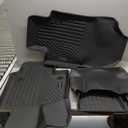 All-Weather TPE Custom Fit Car Floor Mats for Toyota RAV4 and Hybrid Models (2019-2025) - Durable Black Liners for Front and Rear, Essential RAV4 Accessories, Black