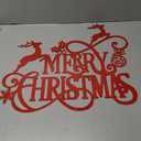Metal Merry Christmas Wall Decor Christmas Sign Letter Decorative Hanging Plaque Suitable For Indoor Outdoor Room Yard Holiday Decoration