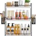 Bathroom Counter Organizer,Bathroom Countertop Organizer with Baskets,Vanity Organizers,Counter Shelf,Countertop Storage, Makeup Organizers(White), 3 Tier