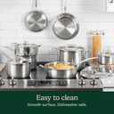 Cuisinart 12-Piece MultiClad Pro Triple Ply Stainless Stainless Steel Pots and Pans Set, Cookware Set Compatible with Induction, Electric, Gas Cooktops, Cool Grip Handles, Oven Safe to 500F, Silver